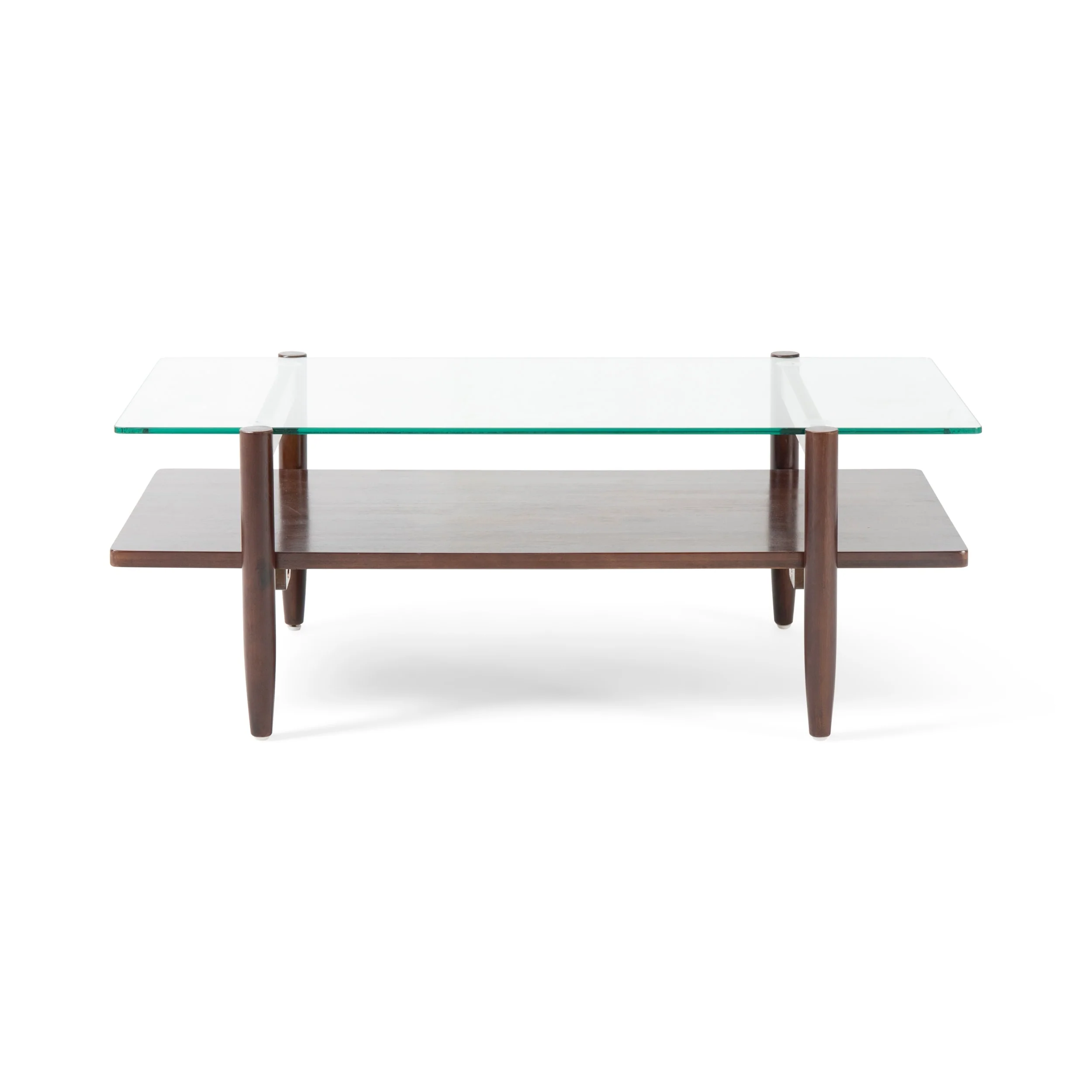 Leddy Acacia and Tempered Glass Coffee Table by Christopher Knight Home