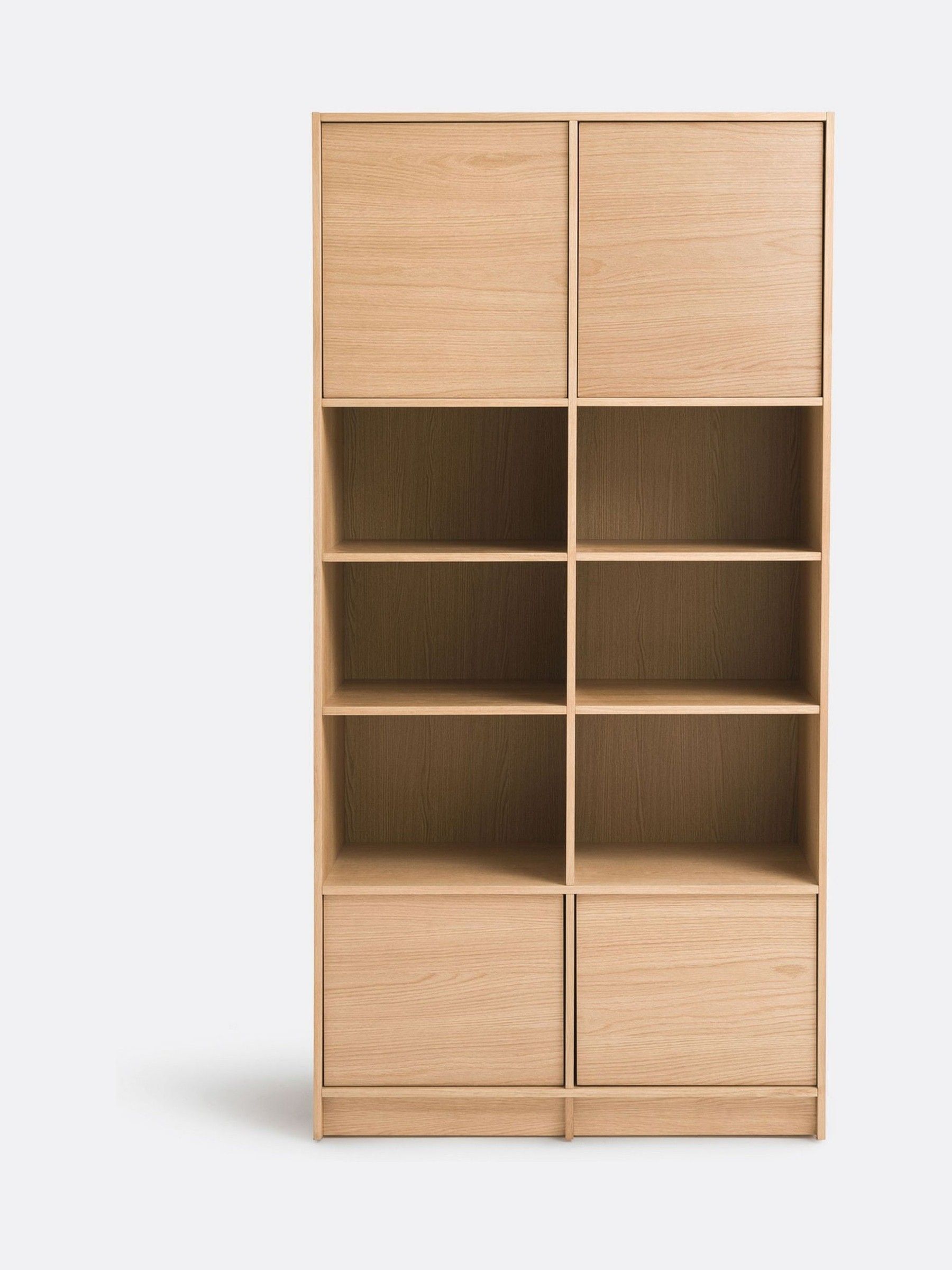 La Redoute Intérieurs Oak Senssia Modular Bookcase in Oak with 4 Doors
