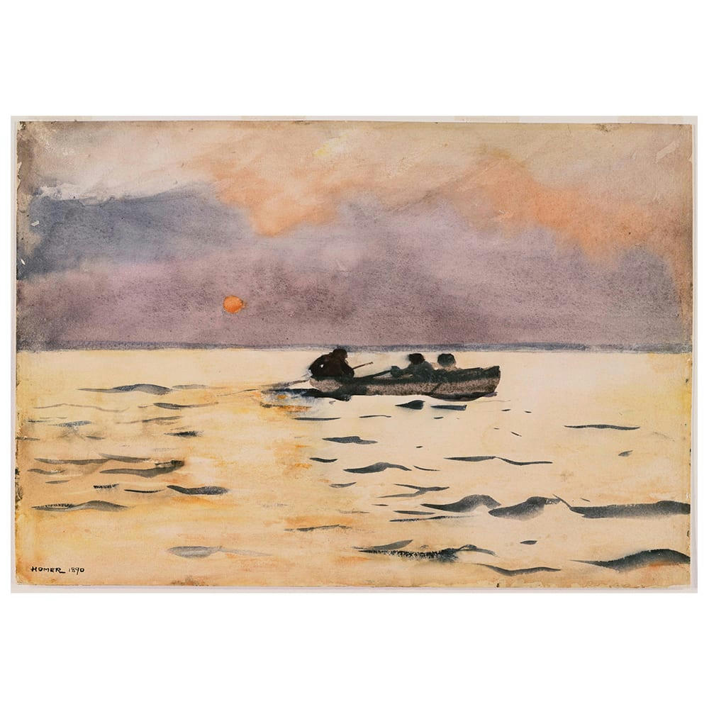 - Tableau impression sur toile Rowing Home Winslow Homer 50x70cm