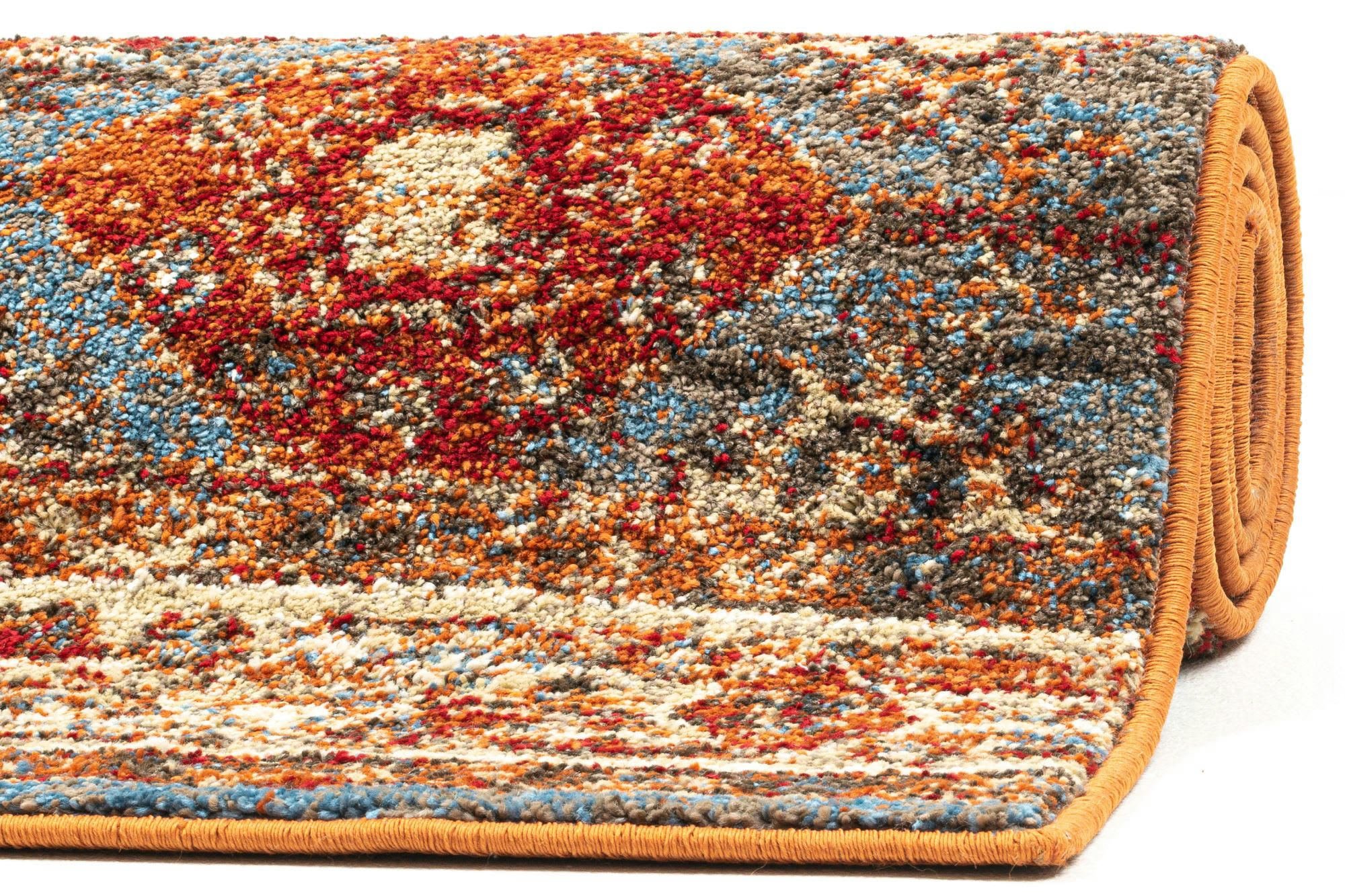 FELICIA - Tapis tissé à la machine en polypropylène - rouge multi 140x200 cm