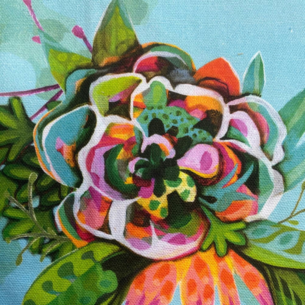 ALLEN DESINGS - Tablier adulte à nouer en coton bloom 78x75cm