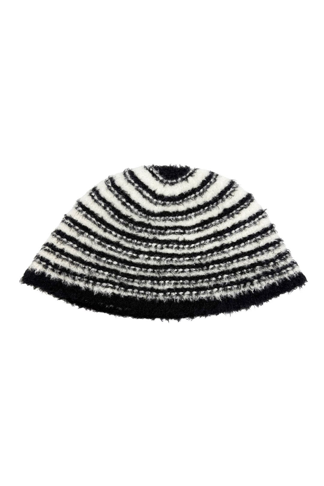 Vellin Striped Knit Bucket Beanie Hat