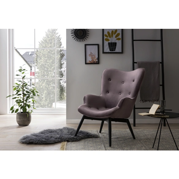 Sessel, Höhe: 92 cm, rose/schwarz