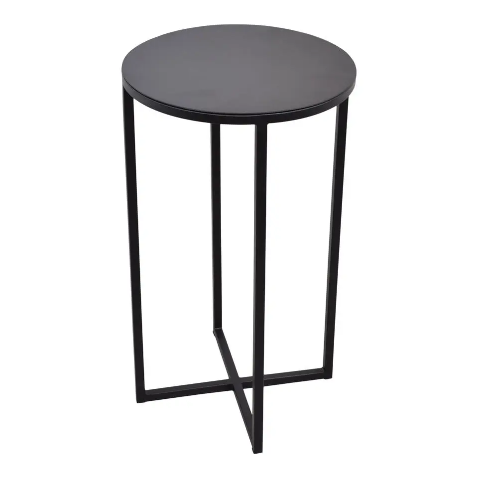 LOFT42 Beau bijzettafel - Rond - Zwart - Metaal