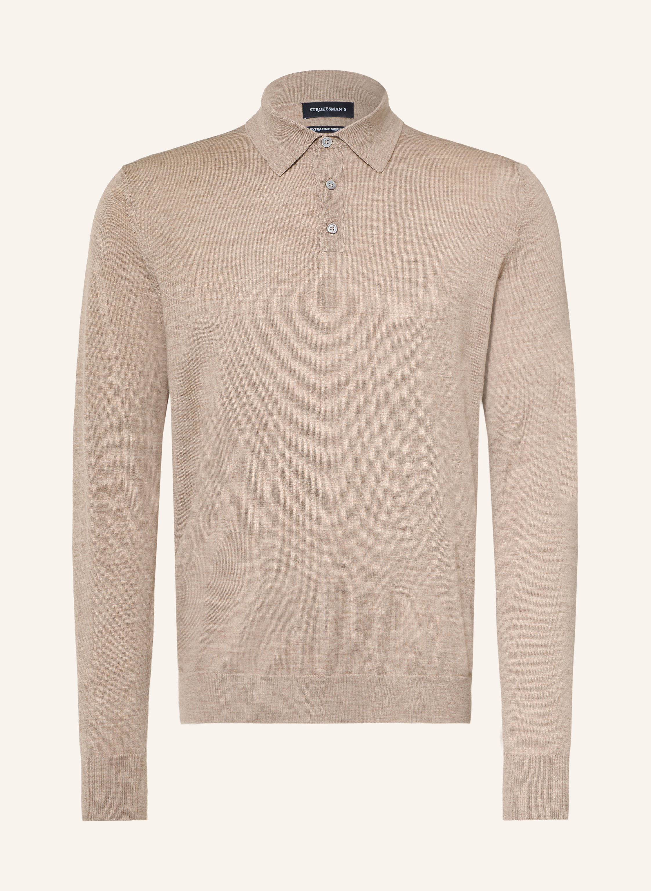 STROKESMAN'S Strick-Poloshirt aus Merinowolle