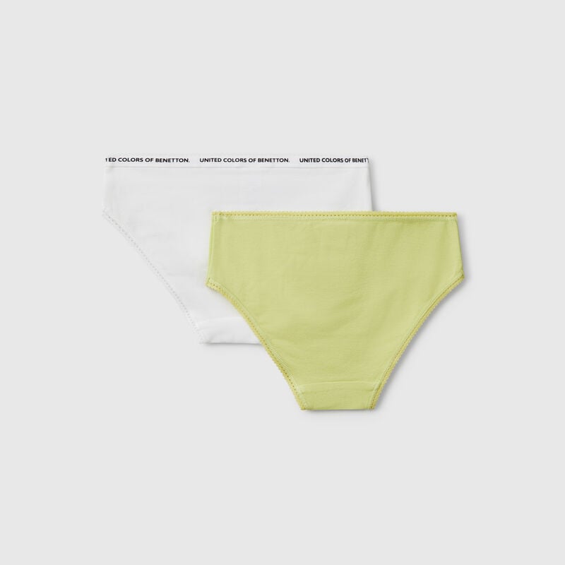 Two pairs of underwear in stretch cotton