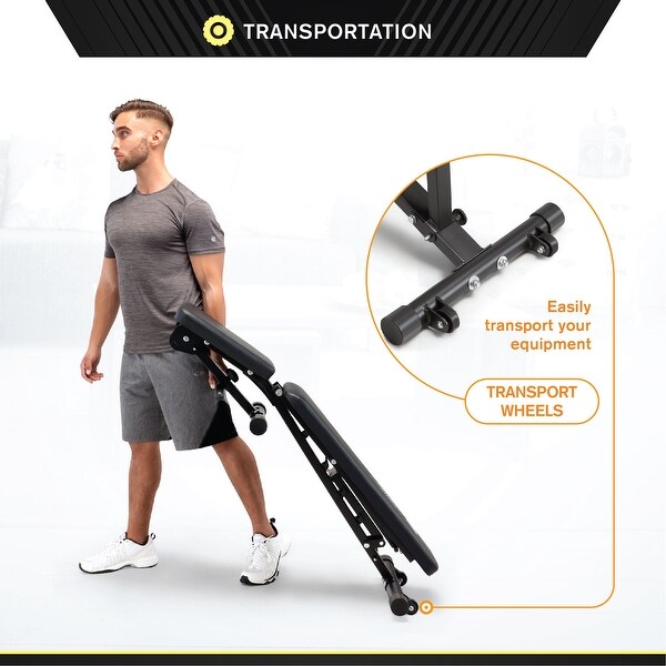 Circuit Fitness Adjustable Utility Weight Bench - Adjustable Six Position Mechanism - N/A