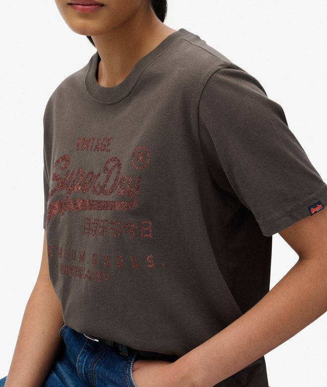 Embellished Vintage Logo Relaxed T-Shirt