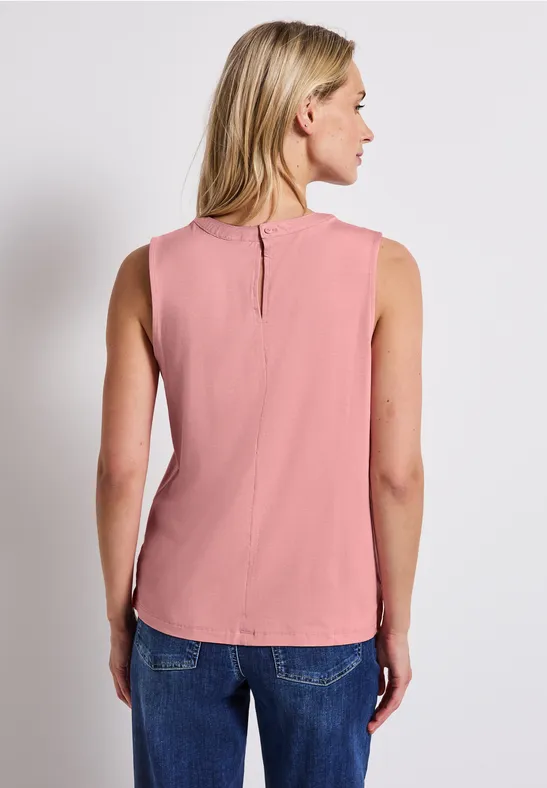 Jersey-Top mit Raffung