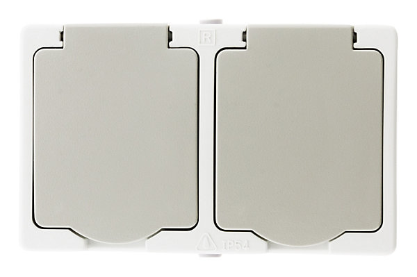 Double prise 2P T saillie   raccordement rapide - Zenitech