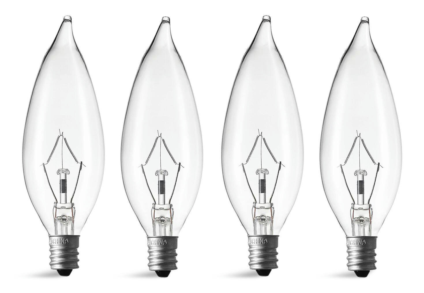 Noma Incandescent B10 60W Candelabra Bulbs, 4-pk