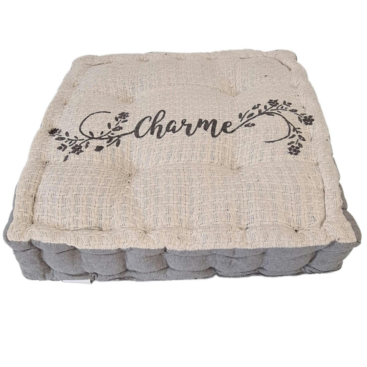 CLÉMENCE - Coussin de sol en coton 45x45cm