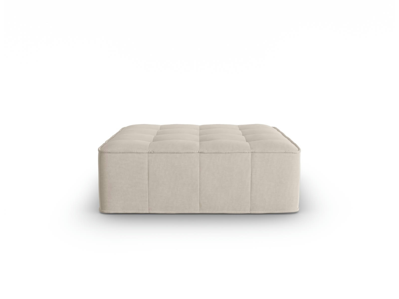 MIKE - Pouf 1 place en tissu structurel beige
