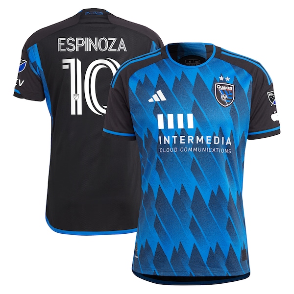 Cristian Espinoza San Jose Earthquakes adidas 2023 Active Fault Jersey Authentic Jersey - Blue
