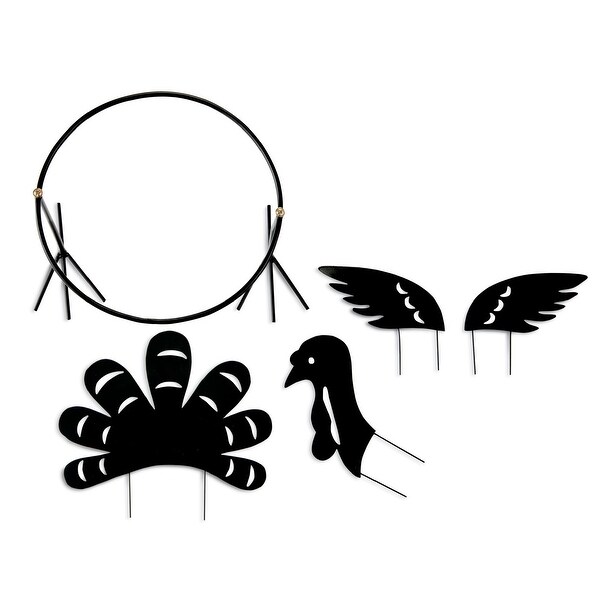 Metal Turkey Pumpkin Holder Stand - 5 pc - 9.750 x 9.750 x 4.000