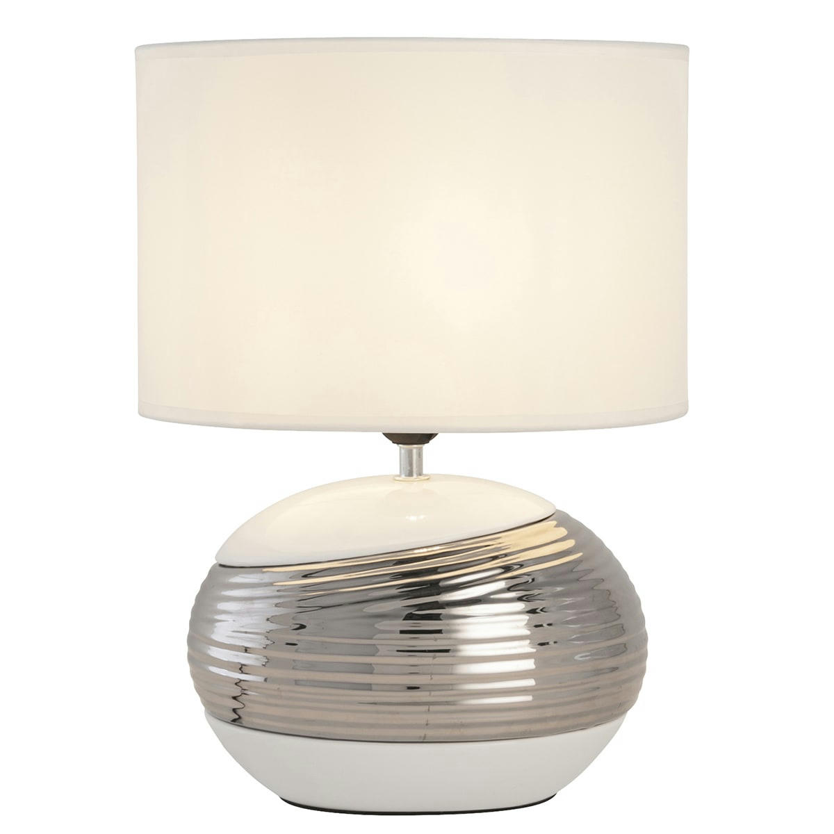 MEDELLIN - Lampe de table en ceramic argenté