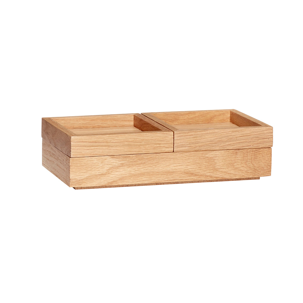Hübsch opbergdoos Staple - mdf/eikenfineer/eikenhout - 24x12xh6cm