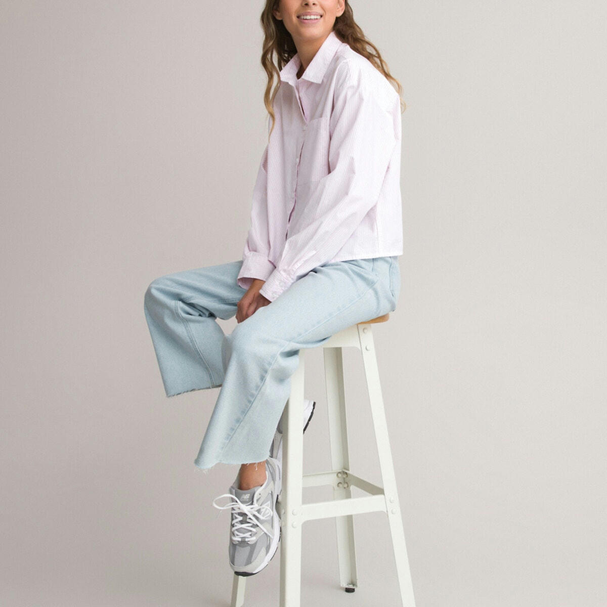 Chemise rayée à manches longues