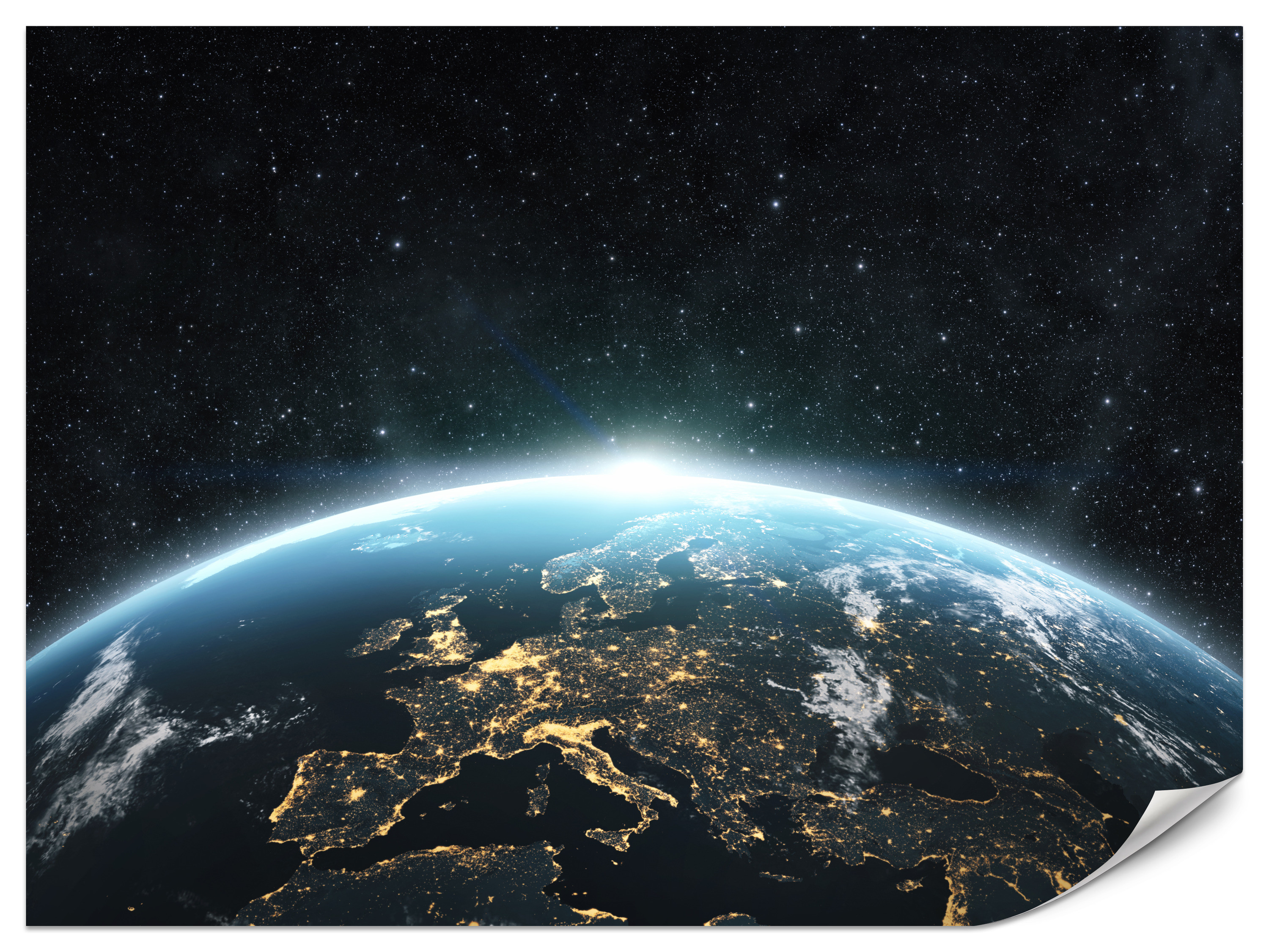 Fototapeta Widok Na Planetę Ziemię 100x70cm