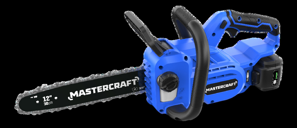 Mastercraft 20V Cordless Chainsaw, 12-in w/ PWR POD 4.0 Ah Battery