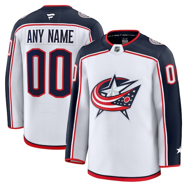 Columbus Blue Jackets  Away Premium Custom Jersey - White/Navy