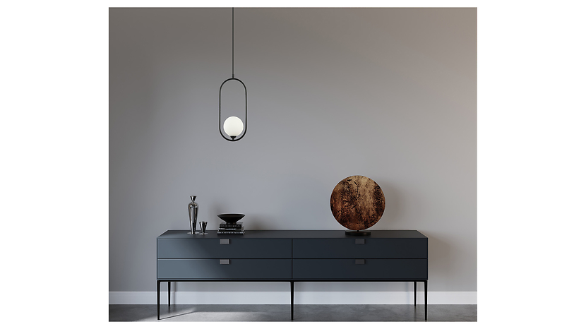 Lampa wisząca Lupus stalowa czarna