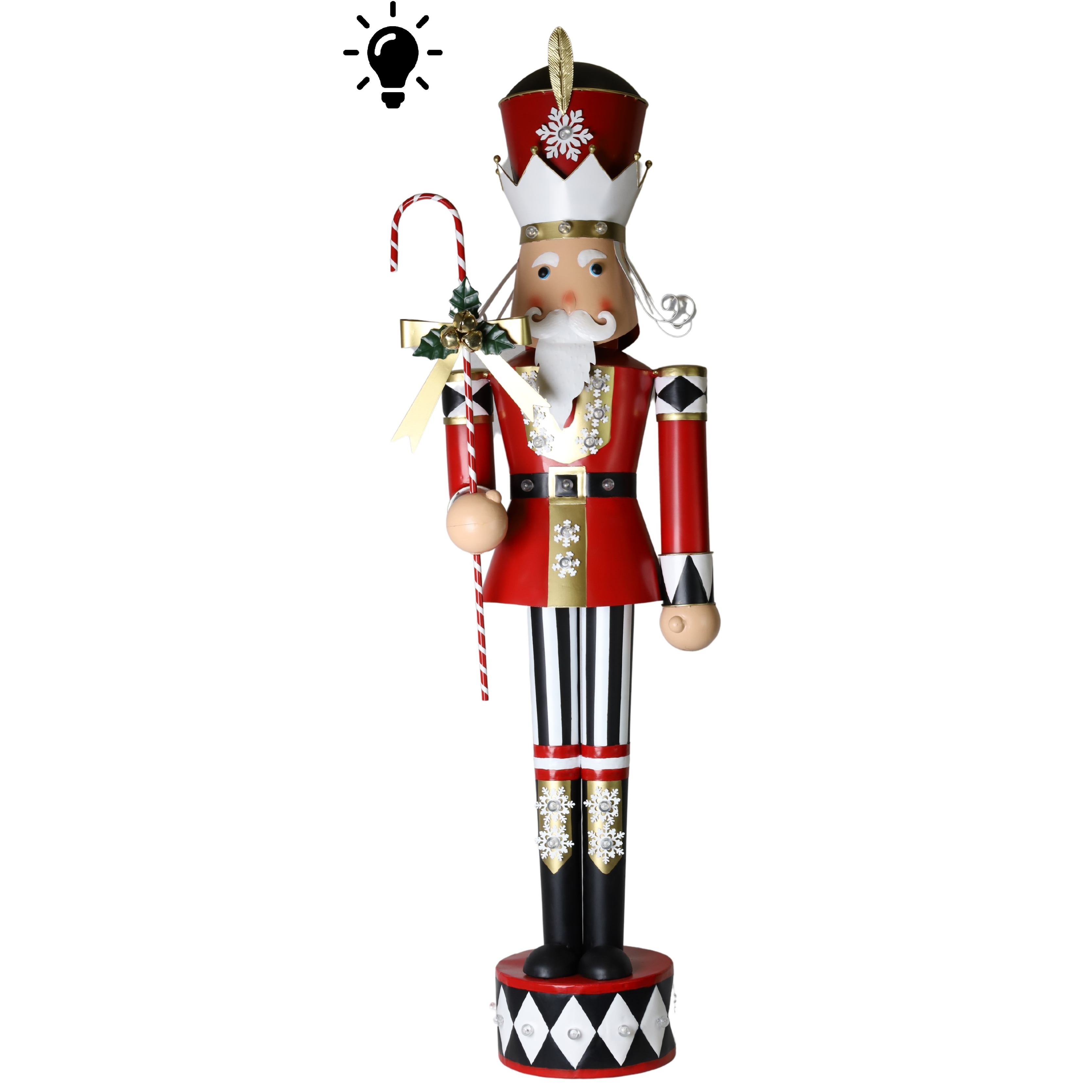 Duży Dziadek do Orzechów świecący 155 cm