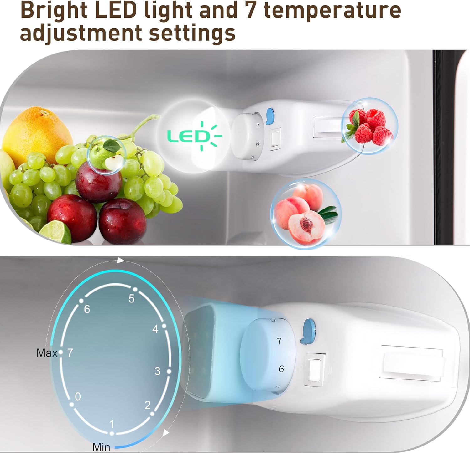 Mini Fridge with Freezer, 3.2 Cu. Ft. Apartment Size Refrigerator with Freezer, Dorm Fridges with Freezer Adjustable Thermostat, Small Refrigerator for Apartment, Office, Kitchen, Dorm, Black