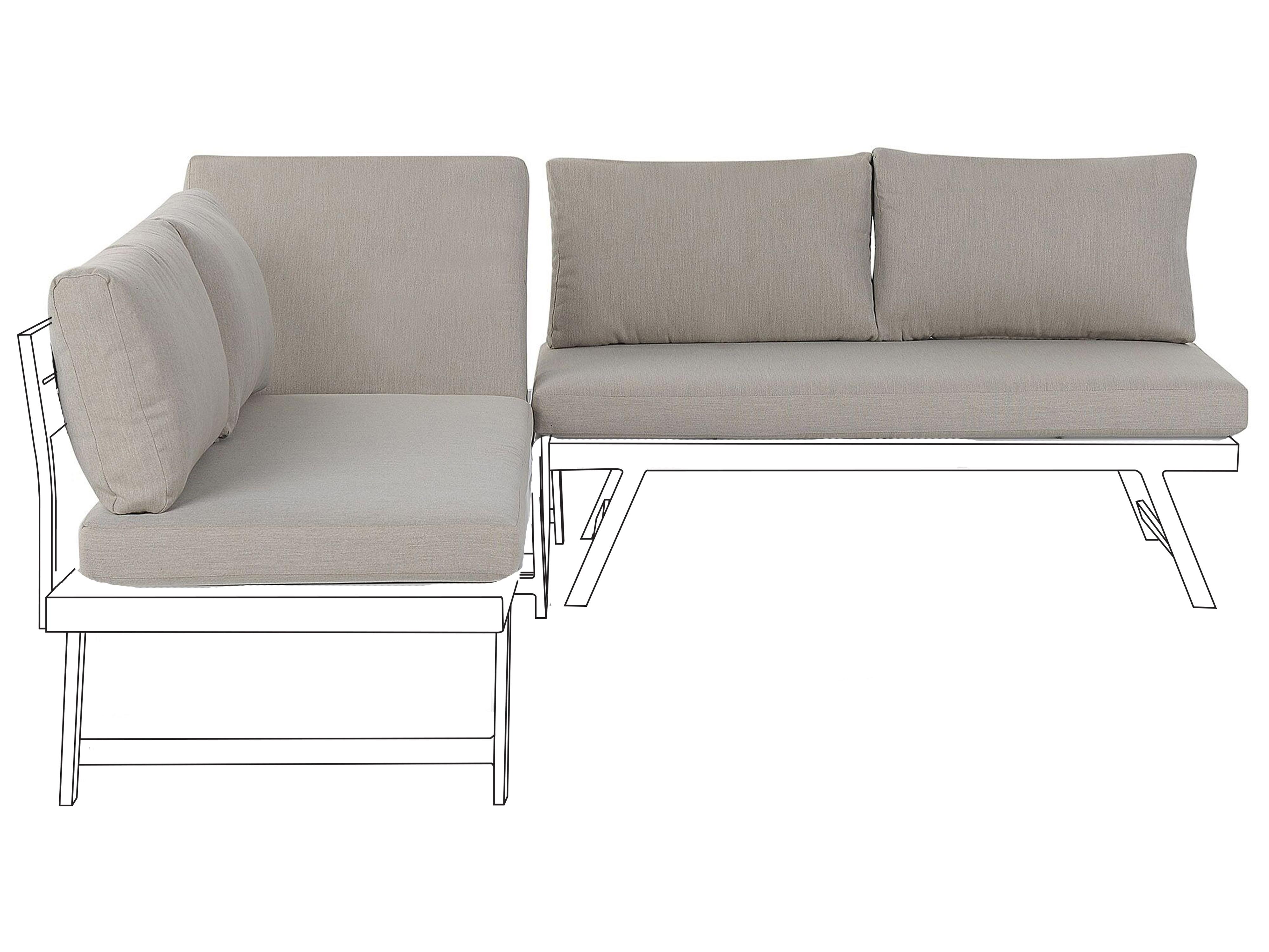 Outdoor Cushion Cover Set COCCORINO Taupe