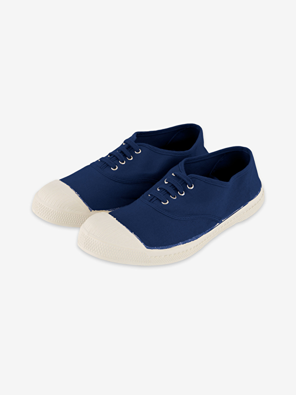 Tennis lacets femme indigo