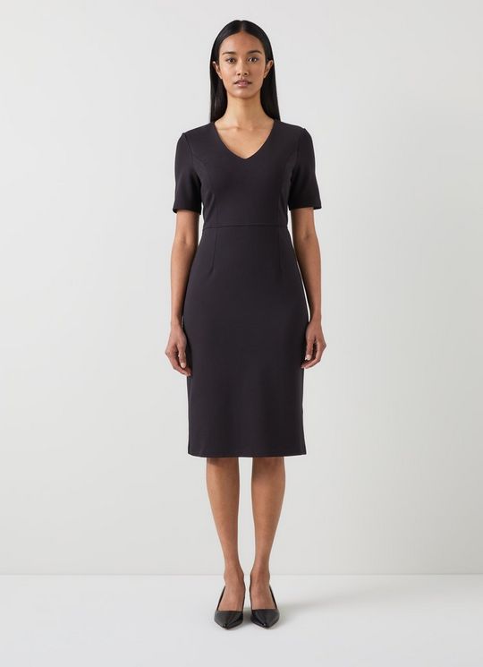 Natasha Black Fitted Jersey Dress