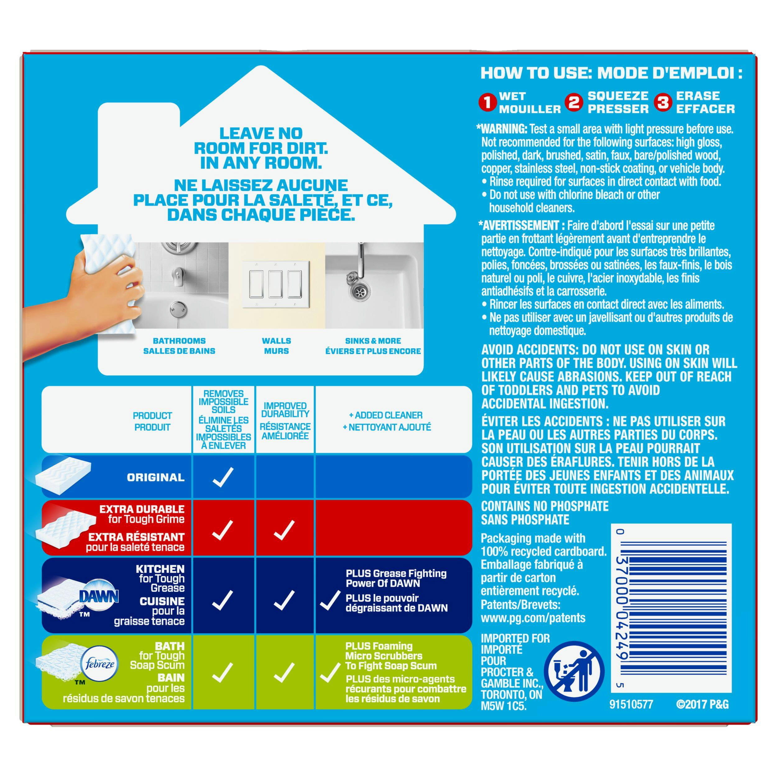 Mr. Clean Magic Eraser Extra Durable, Cleaning Pads with Durafoam, 2 count