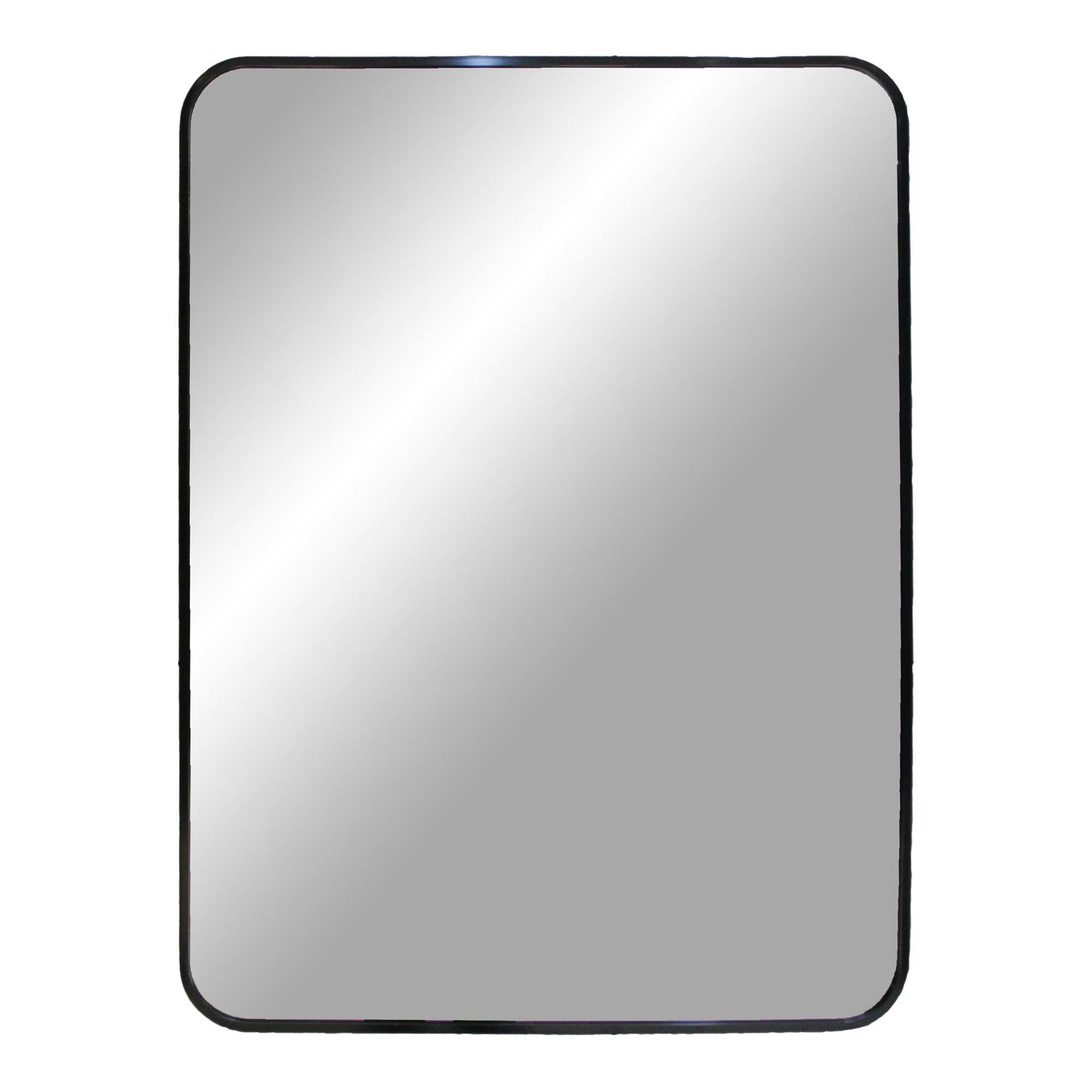Miroir rectangulaire moderne avec cadre noir 50x70 cm SEOUL