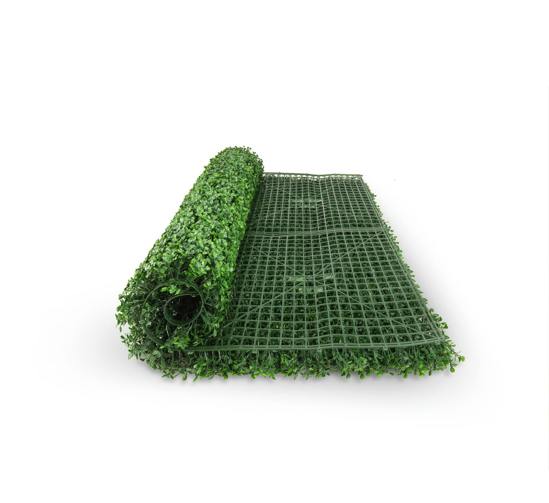 Naturae Décor Artificial Boxwood Indoor/Outdoor Greenery Foliage Panel, 40 x 40-in