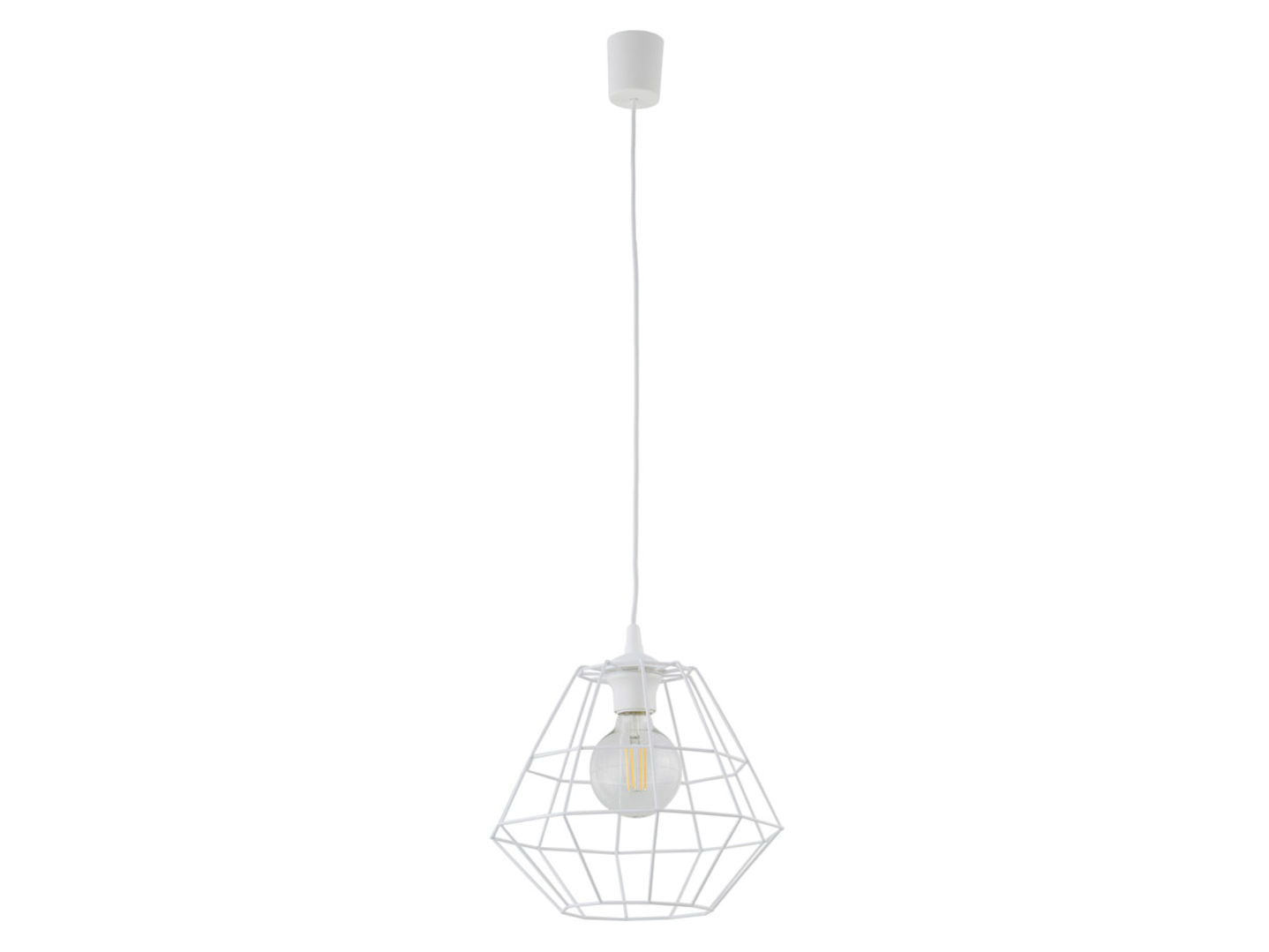 Lampa wisząca Diamond metalowa biała