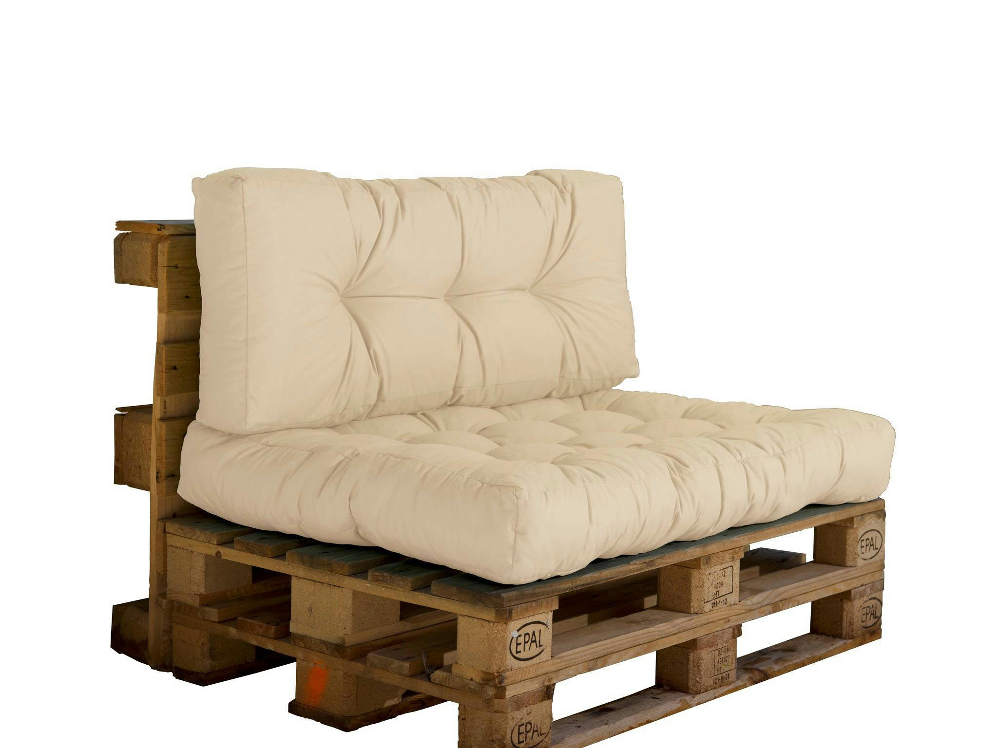- Coussins matelas pour palette 120X80X20 en polyester beige