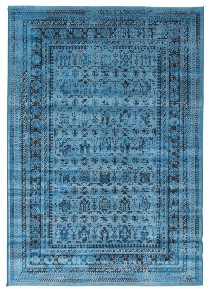 ECARPET Wilby Indoor Distressed/Overdyed Area Rug, Blue, Assorted Sizes
