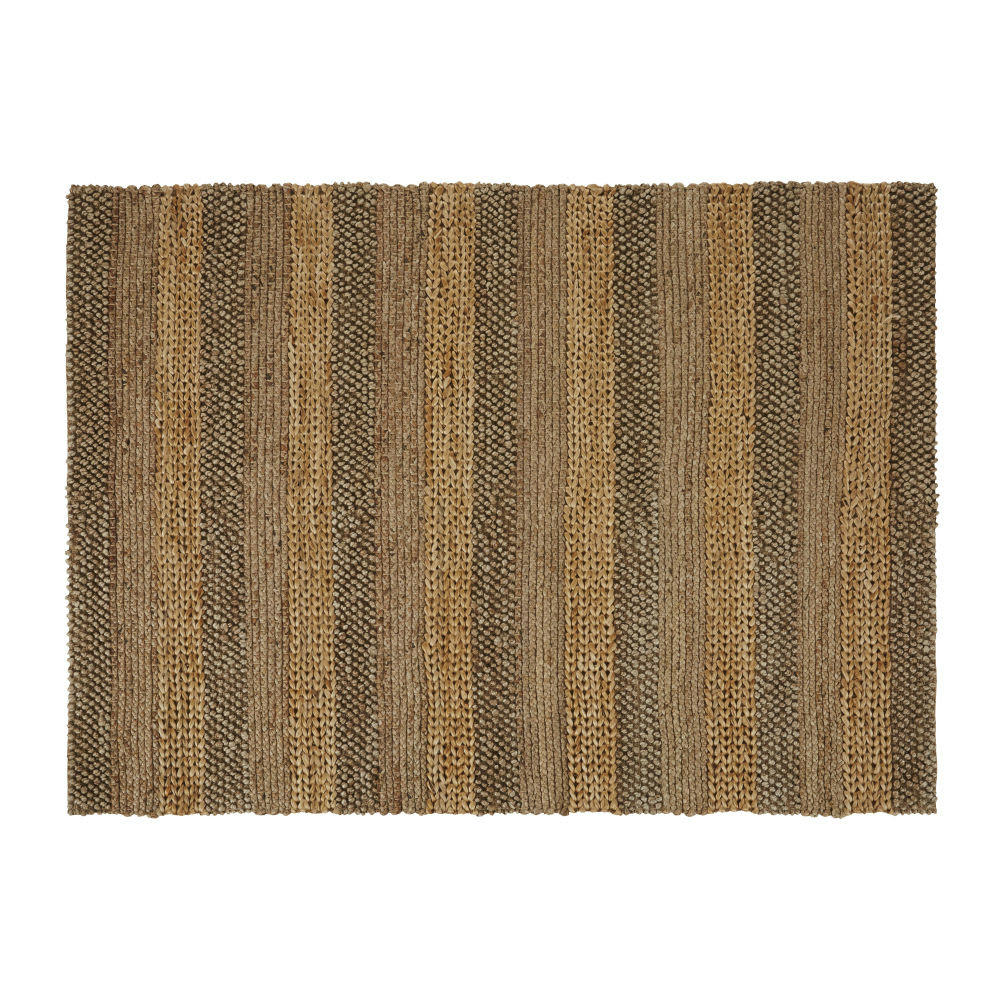 ESPINAUX - Tapis en jute et coton tissés main beiges et marron 140x200