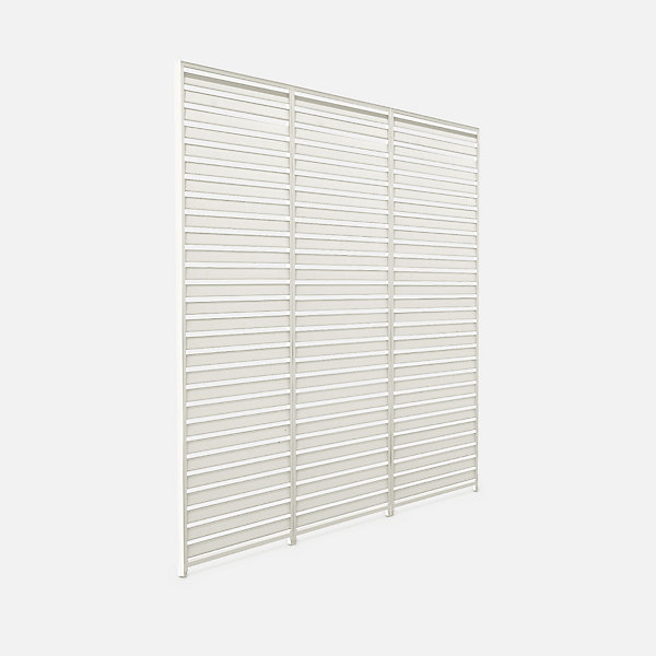 Lot de 3 persiennes beige 130cm pour pergola bioclimatique aluminium 4x3m Triomphe