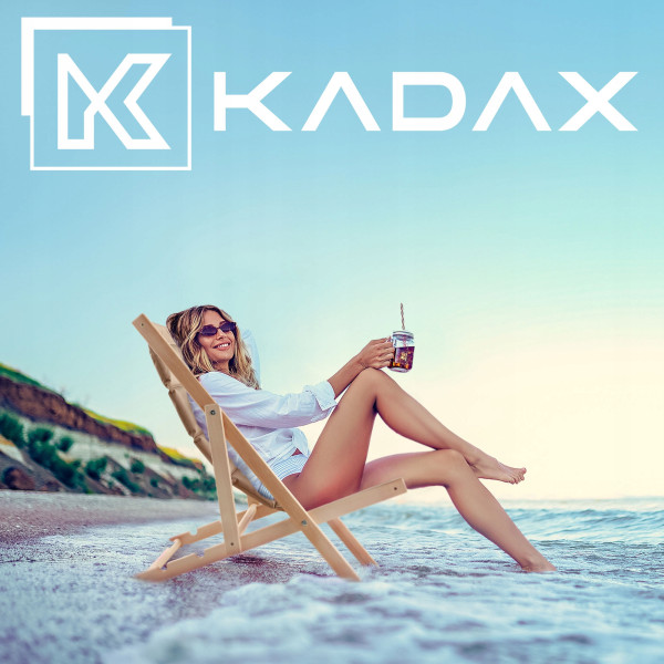 Kadax Leżak Drewniany Plażowy Składany Poduszka