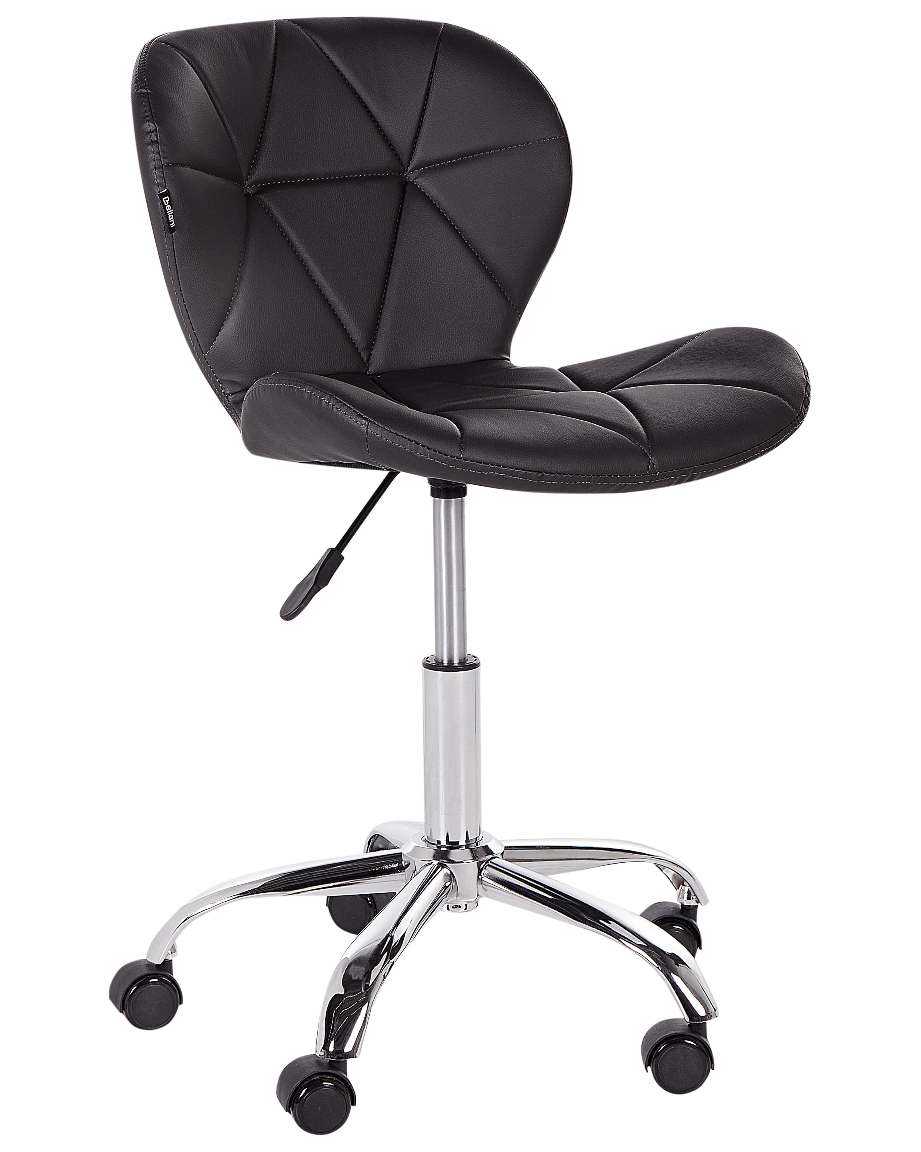 Desk Chair VALETTA Faux Leather Black