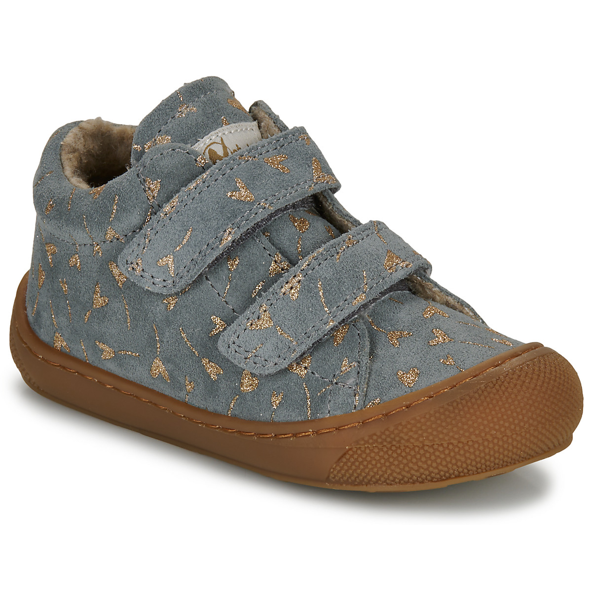Naturino - COCOON VL SUEDE GLITTER FLOWER - Blue