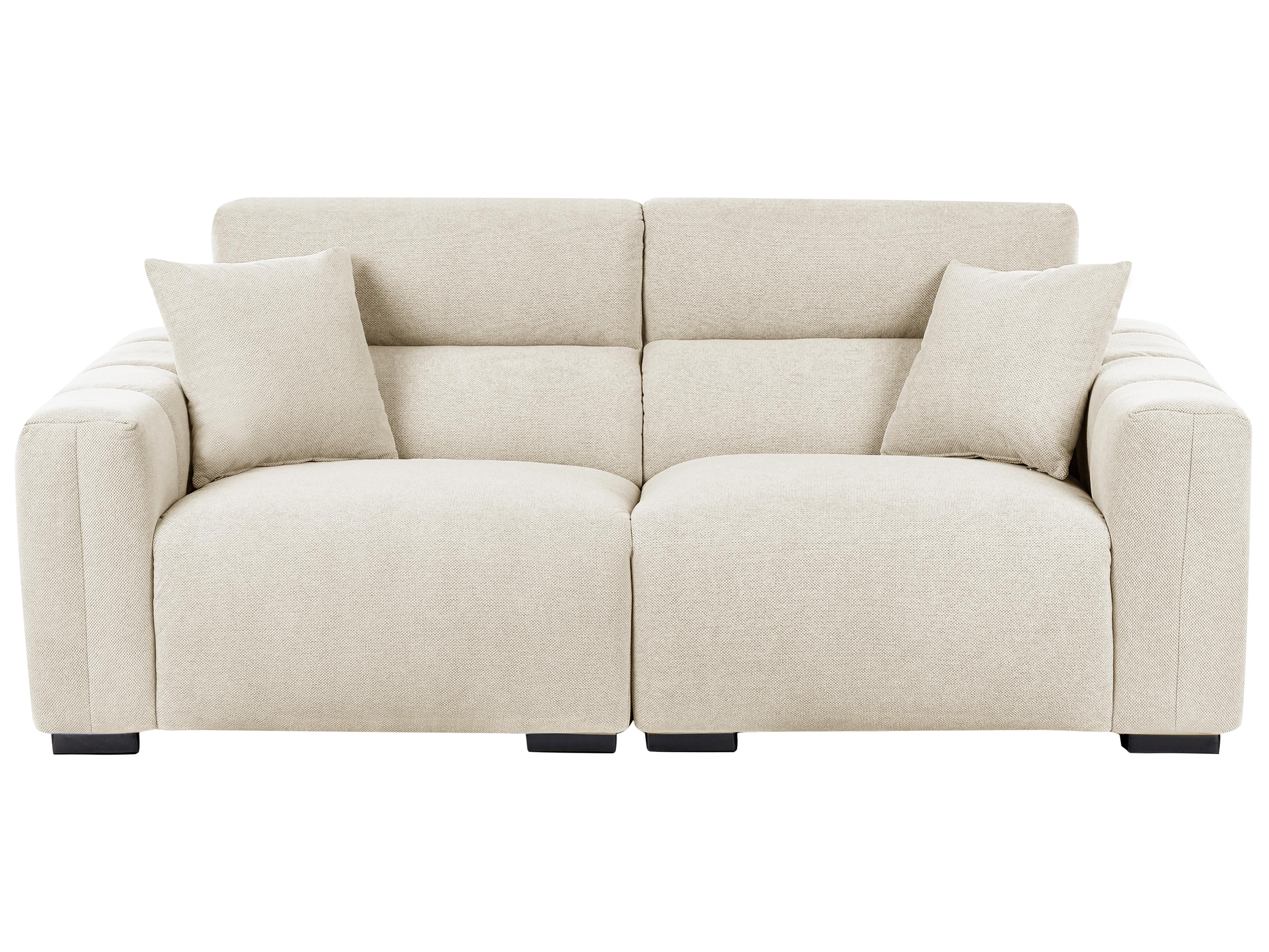 Sofa 3 Seater FAUSKAN Fabric Light Beige