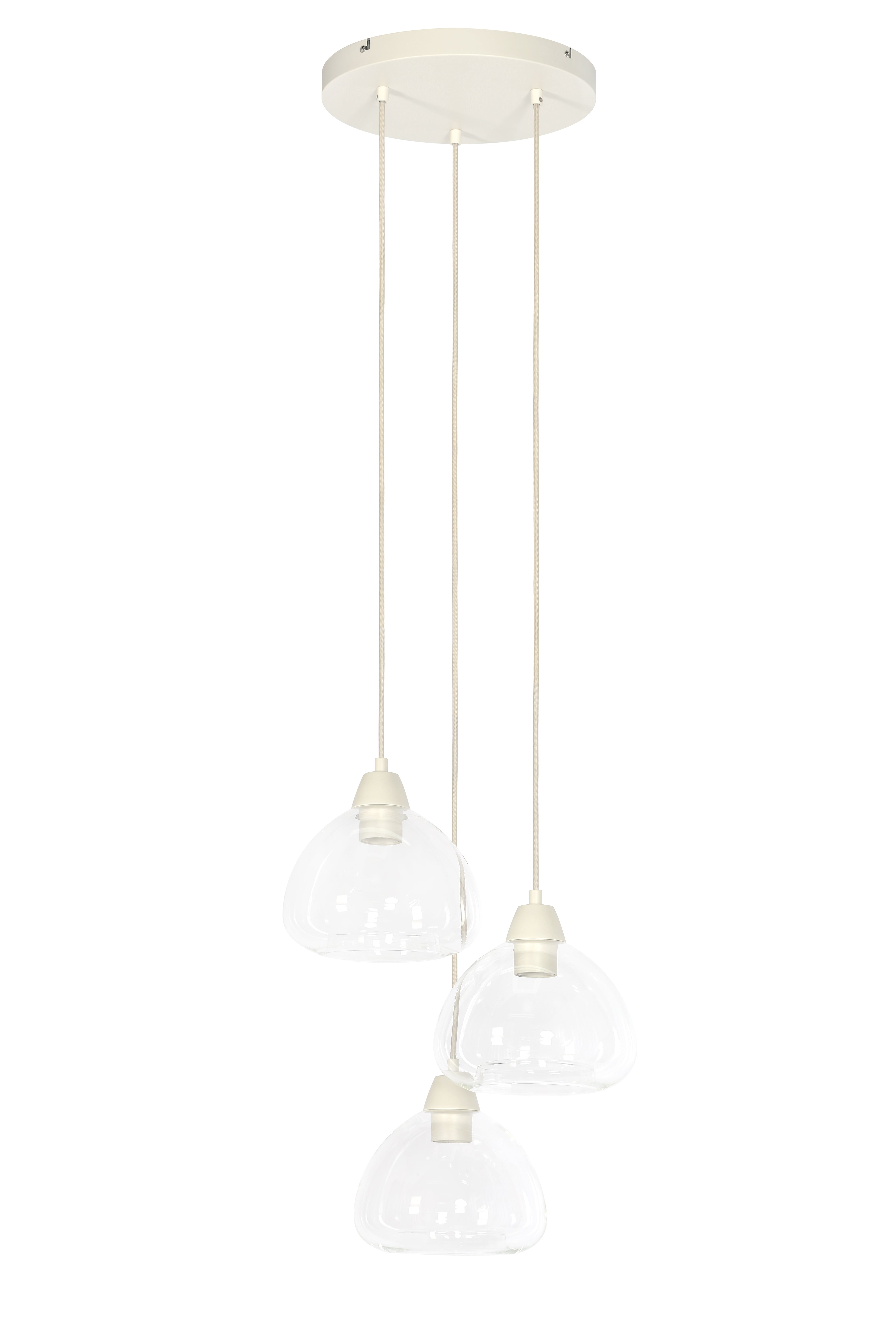 Light & Living hanglamp BISHO - Ø30x14cm - wit