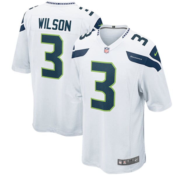 Russell Wilson Seattle Seahawks Nike Youth Game Jersey - White/Navy