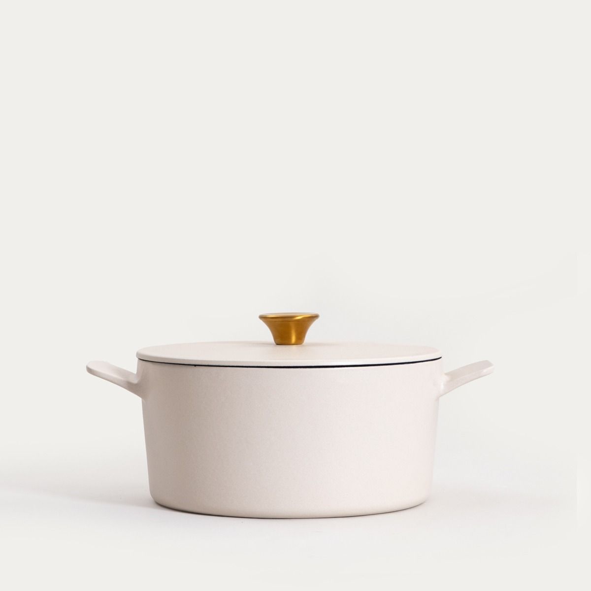 Garnek żeliwny ANDREAS beżowy matowy 5 l