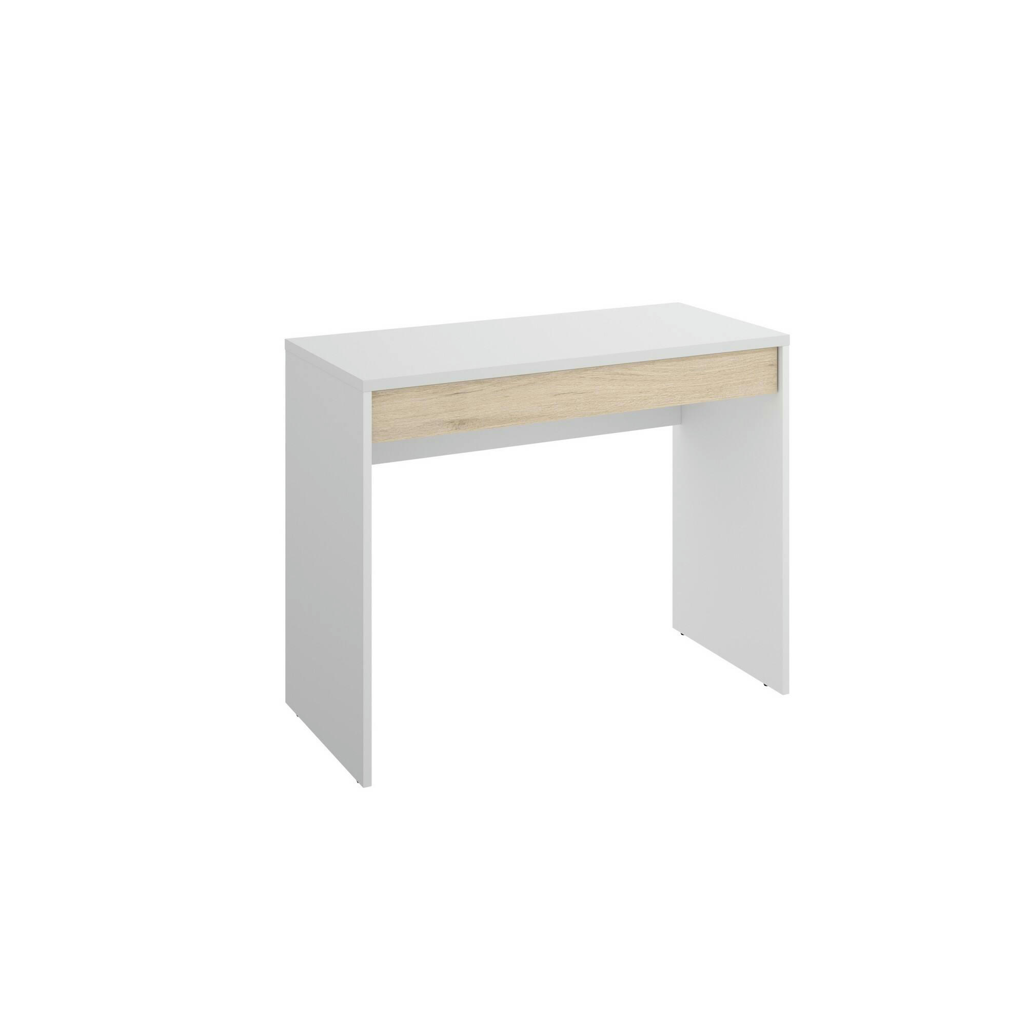 DDEFRE - Bureau effet bois blanc et chêne