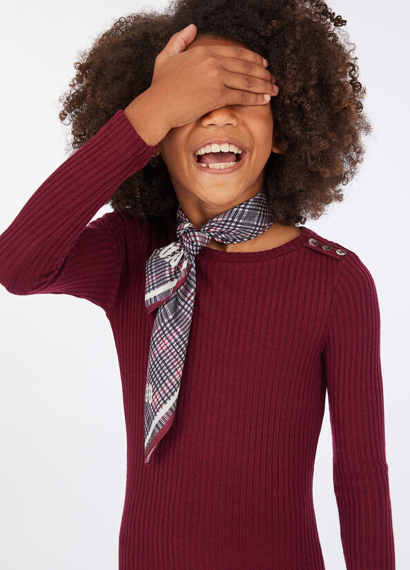 Abito in maglia con foulard