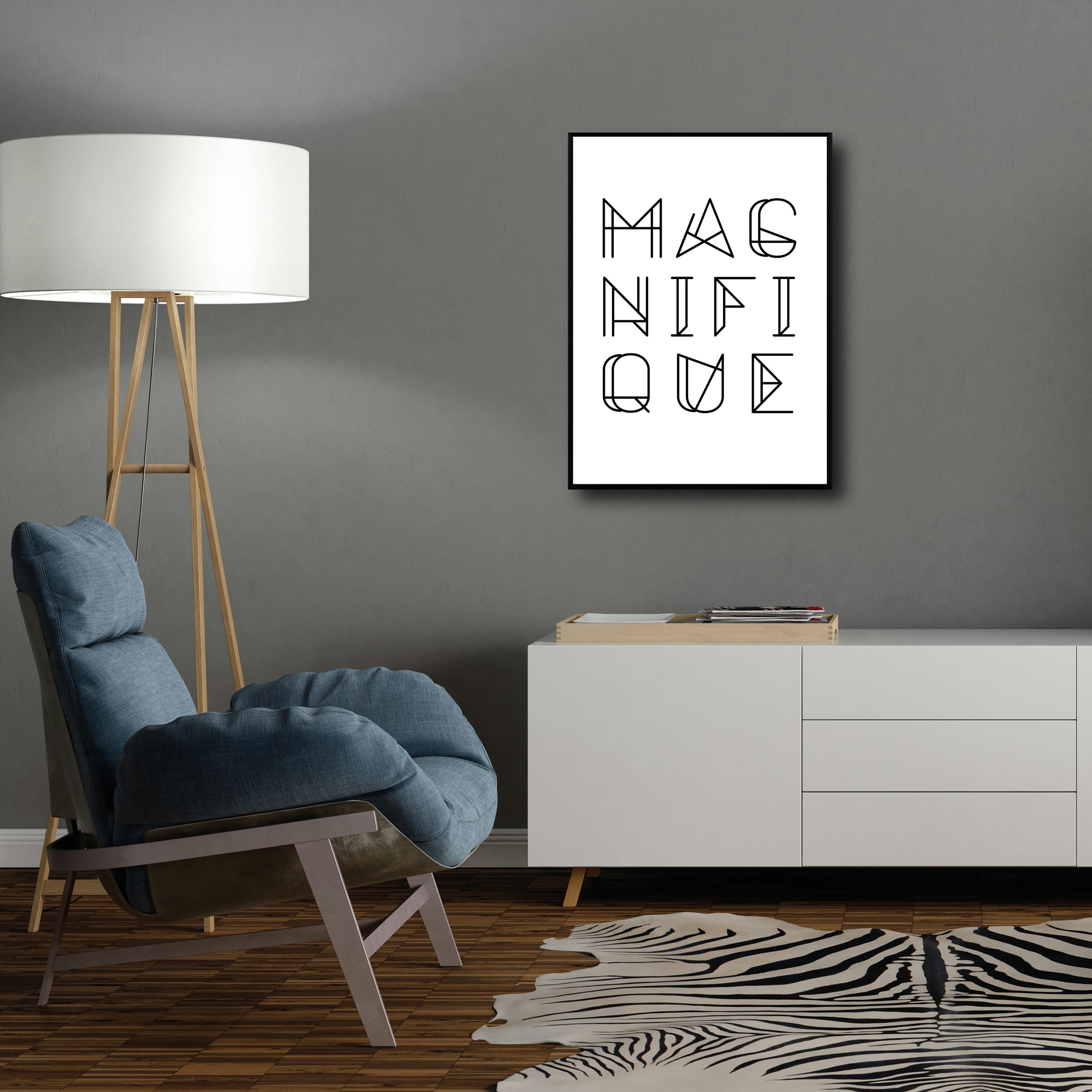 TEXTO - Affiche avec cadre noir - Magnifique - 30x40
