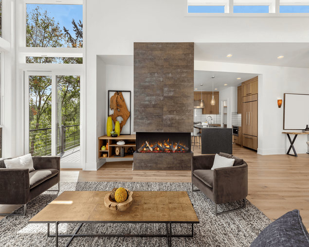 Amantii Smart 40" 3 sided glass electric fireplace Built-in only